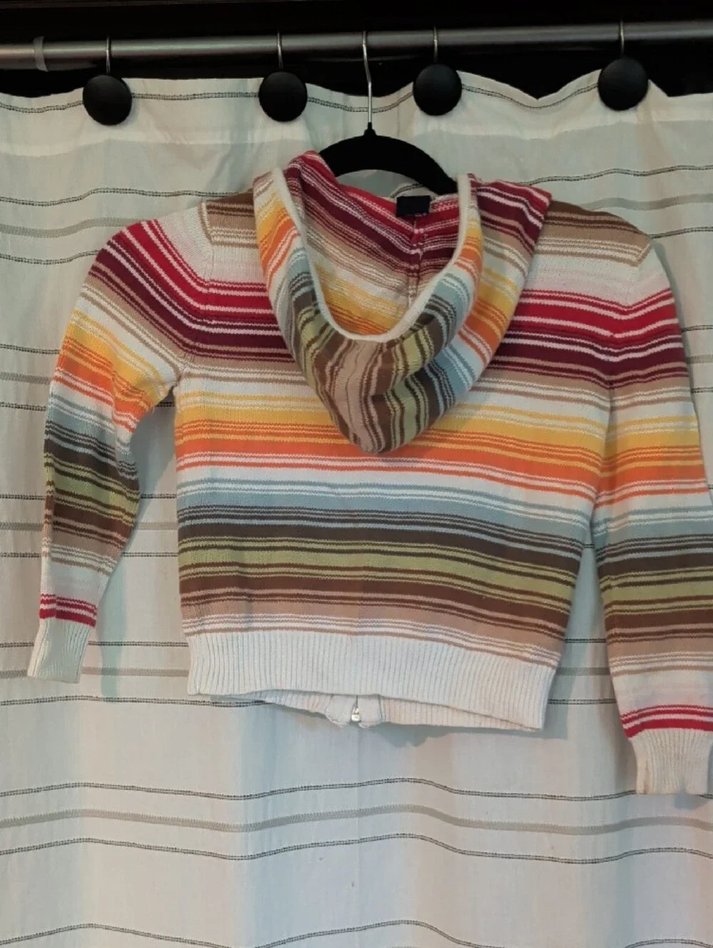 GAP Kids Multicolor Striped Knit Zip Hoodie